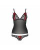 Комплект білизни MELISSA SET black XXL/XXXL - Passion: ліф-сорочка зі шнурівкою і трусики Комплект білизни MELISSA SET black XXL/XXXL - Passion: ліф-сорочка зі шнурівкою і трусики