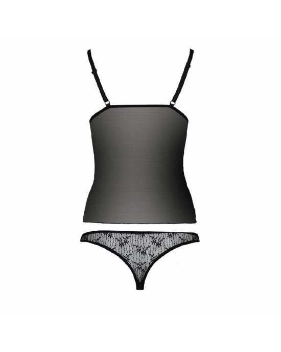 Комплект білизни MELISSA SET black XXL/XXXL - Passion: ліф-сорочка зі шнурівкою і трусики Комплект білизни MELISSA SET black XXL/XXXL - Passion: ліф-сорочка зі шнурівкою і трусики