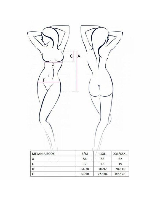 Боді MELANIA BODY black L/XL - Passion Боді MELANIA BODY black L/XL - Passion