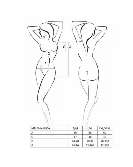 Боді MELANIA BODY black S/M - Passion