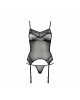 Корсет з пажами MELANIA CORSET black XXL/XXXL - Passion, трусики, напівпрозорий Корсет з пажами MELANIA CORSET black XXL/XXXL - Passion, трусики, напівпрозорий