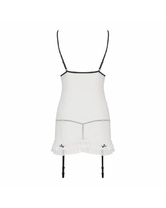 Сорочка прозора з пажами ORIHIME CHEMISE white L/XL - Passion, трусики, стрепи Сорочка прозора з пажами ORIHIME CHEMISE white L/XL - Passion, трусики, стрепи
