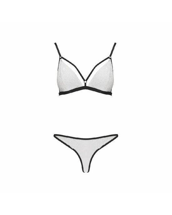 Комплект білизни ORIHIME SET white L/XL - Passion: стрепи: ліф і трусики Комплект білизни ORIHIME SET white L/XL - Passion: стрепи: ліф і трусики