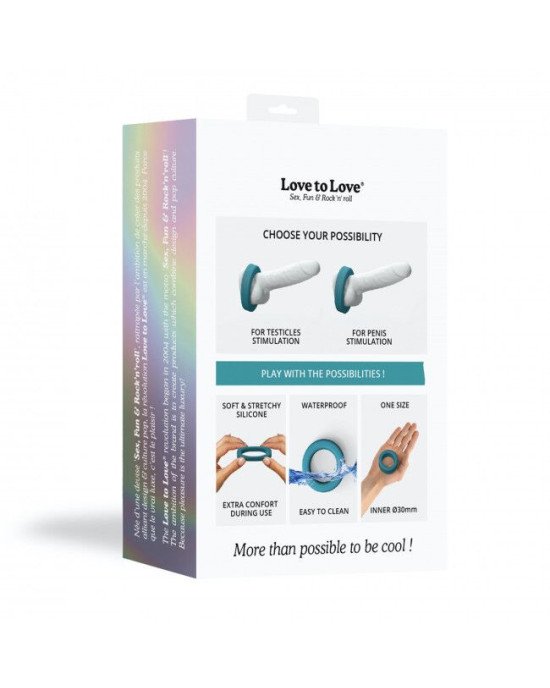 Ерекційне кільце широке Love To Love COOL RING - TEAL ME Ерекційне кільце широке Love To Love COOL RING - TEAL ME