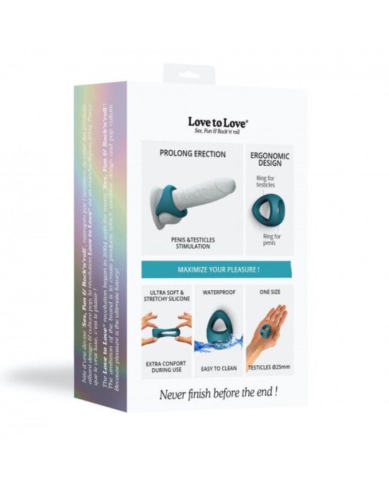 Ерекційне кільце подвійне Love To Love FLUX RING - TEAL ME Ерекційне кільце подвійне Love To Love FLUX RING - TEAL ME
