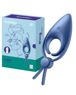 Ерекційне віброкільце ласо з регулюванням розміру Satisfyer Sniper Blue Ерекційне віброкільце ласо з регулюванням розміру Satisfyer Sniper Blue
