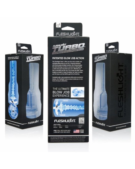 Мастурбатор Fleshlight Turbo Thrust Blue Ice (імітатор мінету) Мастурбатор Fleshlight Turbo Thrust Blue Ice (імітатор мінету)