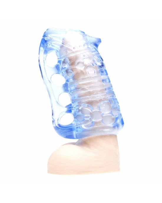 Мастурбатор Fleshlight Fleshskins Grip Blue Ice, надійна фіксація на руці, відмінно для пар та мінет Мастурбатор Fleshlight Fleshskins Grip Blue Ice, надійна фіксація на руці, відмінно для пар та мінет