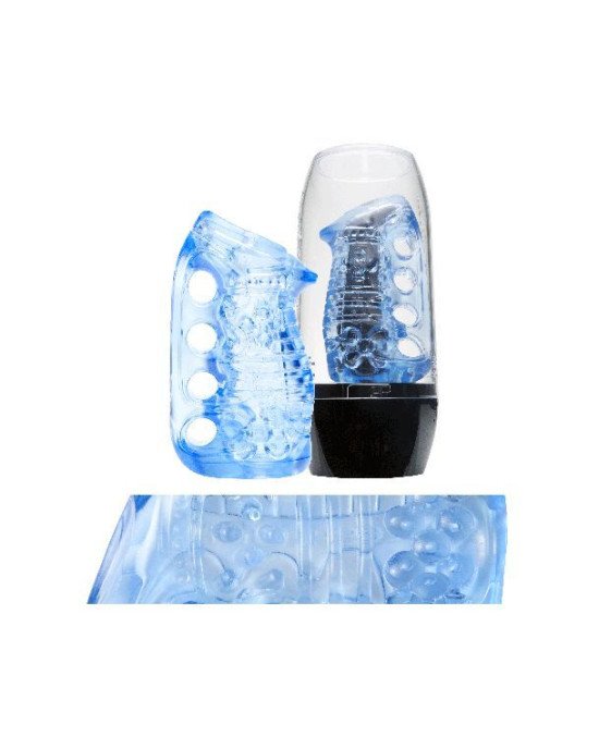 Мастурбатор Fleshlight Fleshskins Grip Blue Ice, надійна фіксація на руці, відмінно для пар та мінет Мастурбатор Fleshlight Fleshskins Grip Blue Ice, надійна фіксація на руці, відмінно для пар та мінет