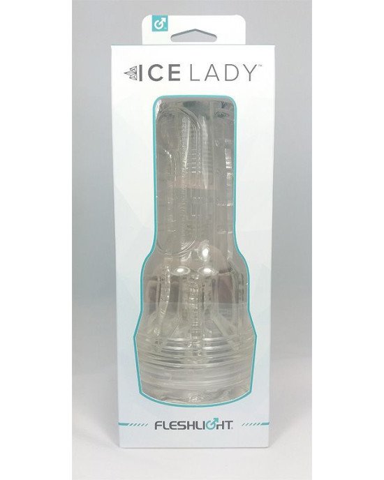 Мастурбатор вагина Fleshlight Ice Lady Crystal, напівпрозорий матеріал і корпус