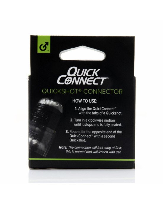 Адаптер Fleshlight Quickshot Quick Connect для з'єднання двох Квікшотов в одну іграшку Адаптер Fleshlight Quickshot Quick Connect для з'єднання двох Квікшотов в одну іграшку