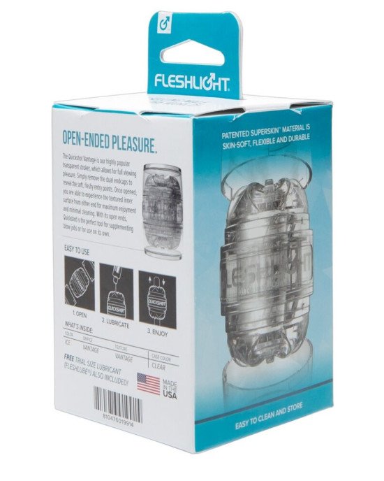 Мастурбатор Fleshlight Quickshot Vantage, компактний, чудово для пар і мінету Мастурбатор Fleshlight Quickshot Vantage, компактний, чудово для пар і мінету