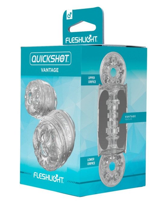 Мастурбатор Fleshlight Quickshot Vantage, компактний, чудово для пар і мінету Мастурбатор Fleshlight Quickshot Vantage, компактний, чудово для пар і мінету