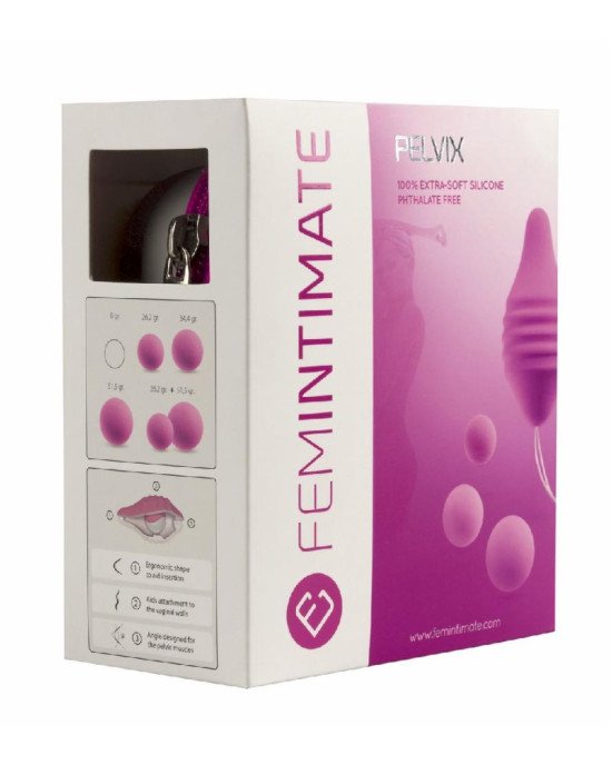 Тренажер Кегеля Femintimate Pelvix Concept з набором вантажів, анатомічно правильний Тренажер Кегеля Femintimate Pelvix Concept з набором вантажів, анатомічно правильний