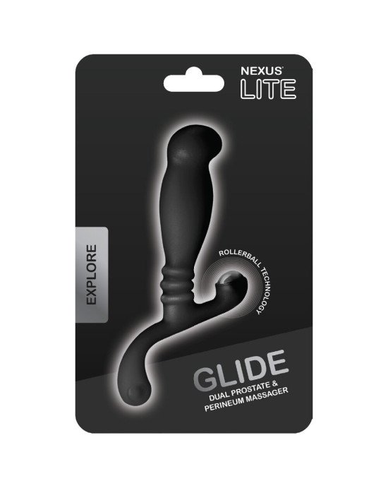 Масажер простати Nexus Glide Black для новачків, ультрастимулюючий, з масажером промежини Масажер простати Nexus Glide Black для новачків, ультрастимулюючий, з масажером промежини