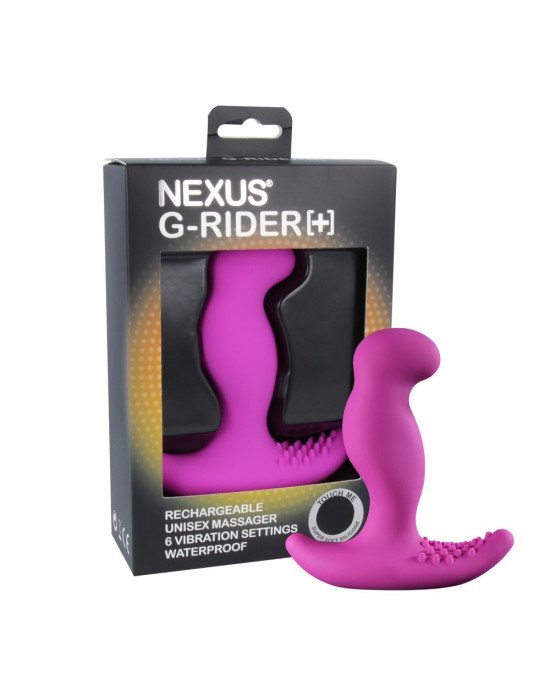 Масажер простати з вібрацією Nexus G-Rider Plus Purple, макс діаметр 3,8 см, перезаряджається Масажер простати з вібрацією Nexus G-Rider Plus Purple, макс діаметр 3,8 см, перезаряджається
