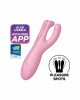 Кліторальний смарт вібратор Satisfyer Threesome 4 Pink з трьома пальчиками Кліторальний смарт вібратор Satisfyer Threesome 4 Pink з трьома пальчиками