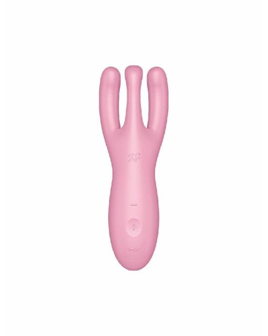 Кліторальний смарт вібратор Satisfyer Threesome 4 Pink з трьома пальчиками Кліторальний смарт вібратор Satisfyer Threesome 4 Pink з трьома пальчиками