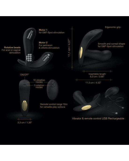 Універсальний вібратор з масажем перлами Dorcel TWIST DELIGHT Універсальний вібратор з масажем перлами Dorcel TWIST DELIGHT