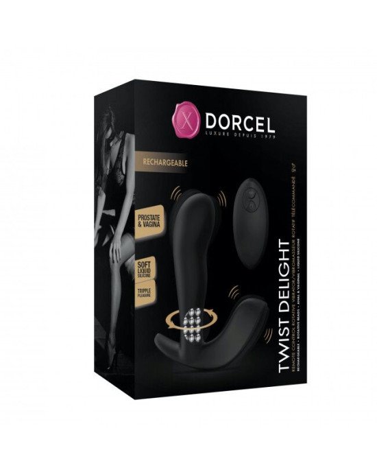 Універсальний вібратор з масажем перлами Dorcel TWIST DELIGHT Універсальний вібратор з масажем перлами Dorcel TWIST DELIGHT