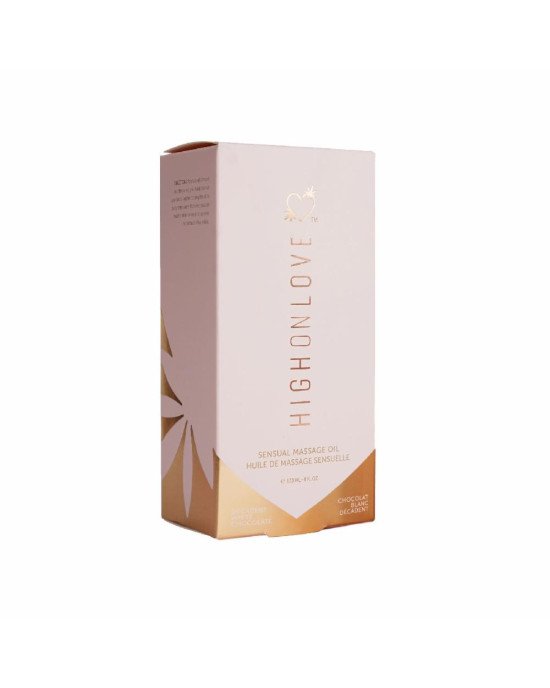 Масажна олія HighOnLove Massage Oil - Decadent White Chocolate (120 мл) з маслом насіння конопель Масажна олія HighOnLove Massage Oil - Decadent White Chocolate (120 мл) з маслом насіння конопель