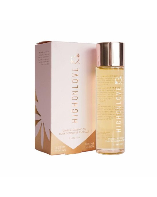 Масажна олія HighOnLove Massage Oil - Decadent White Chocolate (120 мл) з маслом насіння конопель Масажна олія HighOnLove Massage Oil - Decadent White Chocolate (120 мл) з маслом насіння конопель