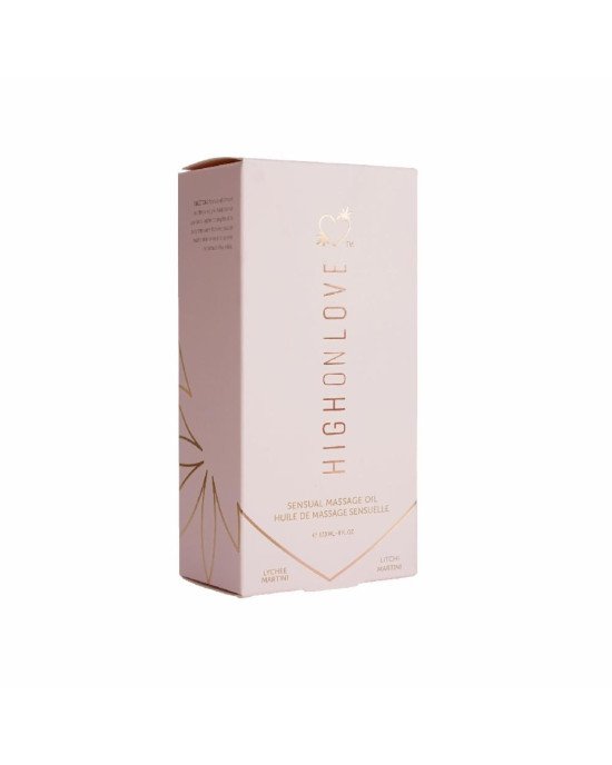 Масажна олія HighOnLove Massage Oil - Lychee Martini (120 мл) з маслом насіння конопель Масажна олія HighOnLove Massage Oil - Lychee Martini (120 мл) з маслом насіння конопель