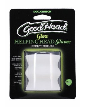 Мастурбатор Doc Johnson GoodHead - Glow Helping Head Silicone