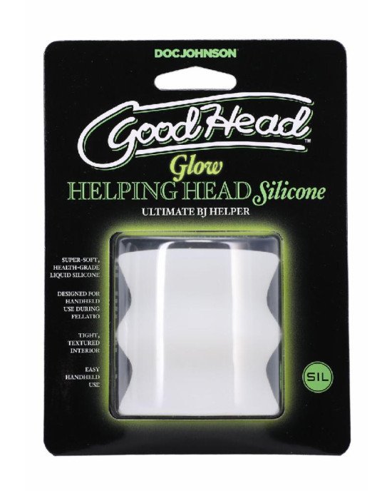 Мастурбатор Doc Johnson GoodHead - Glow Helping Head Silicone