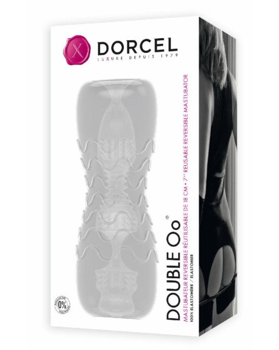 Мастурбатор Dorcel Double OO, двосторонній, два рельєфи Мастурбатор Dorcel Double OO, двосторонній, два рельєфи