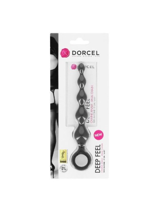 Анальний ланцюжок Dorcel Deep Feel, силікон, макс. діаметр 2,5 см, пружна Анальний ланцюжок Dorcel Deep Feel, силікон, макс. діаметр 2,5 см, пружна