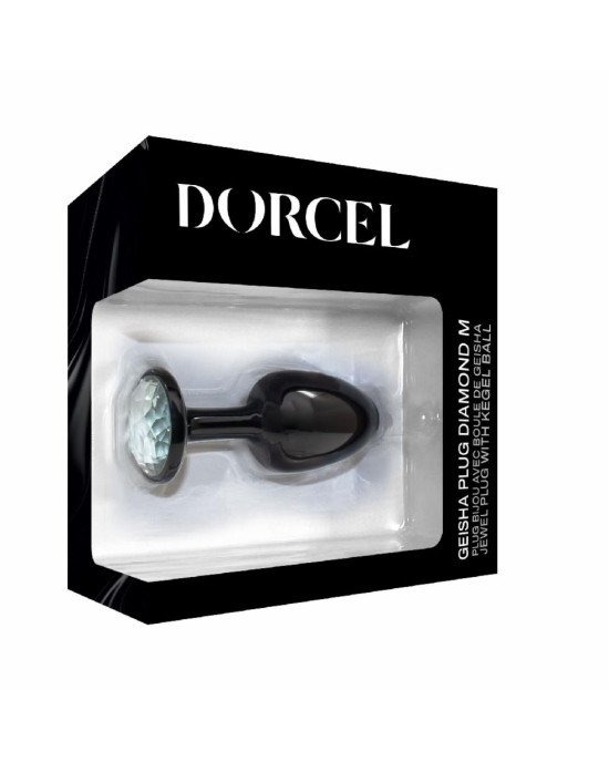 Анальна пробка Dorcel Geisha Plug Diamond M з кулькою всередині, створює вібрації, макс. діаметр 3,2 Анальна пробка Dorcel Geisha Plug Diamond M з кулькою всередині, створює вібрації, макс. діаметр 3,2