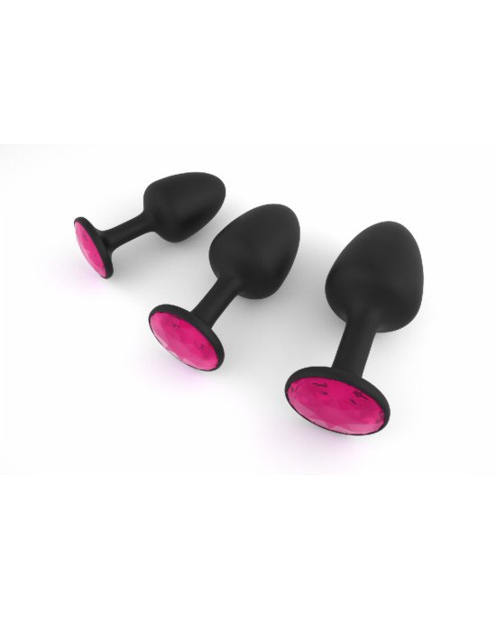 Анальна пробка Dorcel Geisha Plug Ruby M з кулькою всередині, створює вібрації, макс. діаметр 3,2см