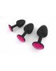 Анальна пробка Dorcel Geisha Plug Ruby M з кулькою всередині, створює вібрації, макс. діаметр 3,2см