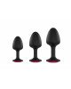Анальна пробка Dorcel Geisha Plug Ruby M з кулькою всередині, створює вібрації, макс. діаметр 3,2см