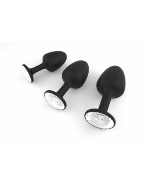 Анальна пробка Dorcel Geisha Plug Diamond XL з кулькою всередині, створює вібрації, макс діаметр 4,5