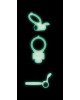 Ерекційне кільце Dorcel Power Clit White PHOSPHO з вібрацією, біле, світиться в темряві