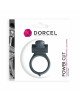 Ерекційне кільце Dorcel Power Clit Black V2 з вібрацією та язичком з щіточкою Ерекційне кільце Dorcel Power Clit Black V2 з вібрацією та язичком з щіточкою