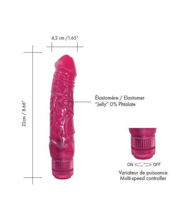 Фалоімітатор вібратор Dorcel Jelly Boy, діаметр 4,2см ТПЕ, плавне регулювання потужності вібрації Фалоімітатор вібратор Dorcel Jelly Boy, діаметр 4,2см ТПЕ, плавне регулювання потужності вібрації