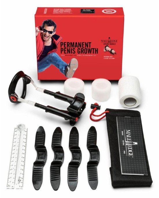Екстендер для збільшення члена Male Edge Pro, ремінцевий, вага всього 65 г, міцний пластик