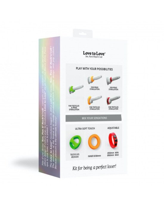 Набір яскравих ерекційних кілець Love to Love NEON RING KIT Набір яскравих ерекційних кілець Love to Love NEON RING KIT