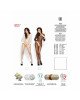 Бодістокінг Passion BS007 white, комбінезон, закриті плечі, рукав 3/4 Бодістокінг Passion BS007 white, комбінезон, закриті плечі, рукав 3/4