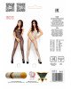 Бодістокінг Passion BS010 black, комбінезон, дрібна сіточка