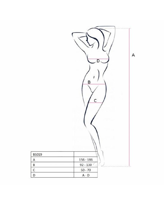 Бодістокінг Passion BS019 white, комбінезон, імітація панчіх і пояса Бодістокінг Passion BS019 white, комбінезон, імітація панчіх і пояса