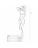 Бодістокінг Passion BS019 white, комбінезон, імітація панчіх і пояса Бодістокінг Passion BS019 white, комбінезон, імітація панчіх і пояса