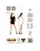 Бодістокінг Passion BS025 white, сукня-сітка, спущене плече, довгий рукав Бодістокінг Passion BS025 white, сукня-сітка, спущене плече, довгий рукав