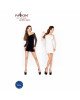 Бодістокінг Passion BS025 white, сукня-сітка, спущене плече, довгий рукав Бодістокінг Passion BS025 white, сукня-сітка, спущене плече, довгий рукав