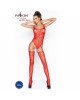 Бодістокінг Passion BS034 red, комбінезон, імітація боді і панчох Бодістокінг Passion BS034 red, комбінезон, імітація боді і панчох