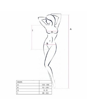 Бодістокінг Passion BS035 black, боді, імітація топа і трусиків Бодістокінг Passion BS035 black, боді, імітація топа і трусиків