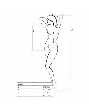 Бодистокинг Passion BS035 pink, боди, имитация топа и трусиков Бодистокинг Passion BS035 pink, боди, имитация топа и трусиков